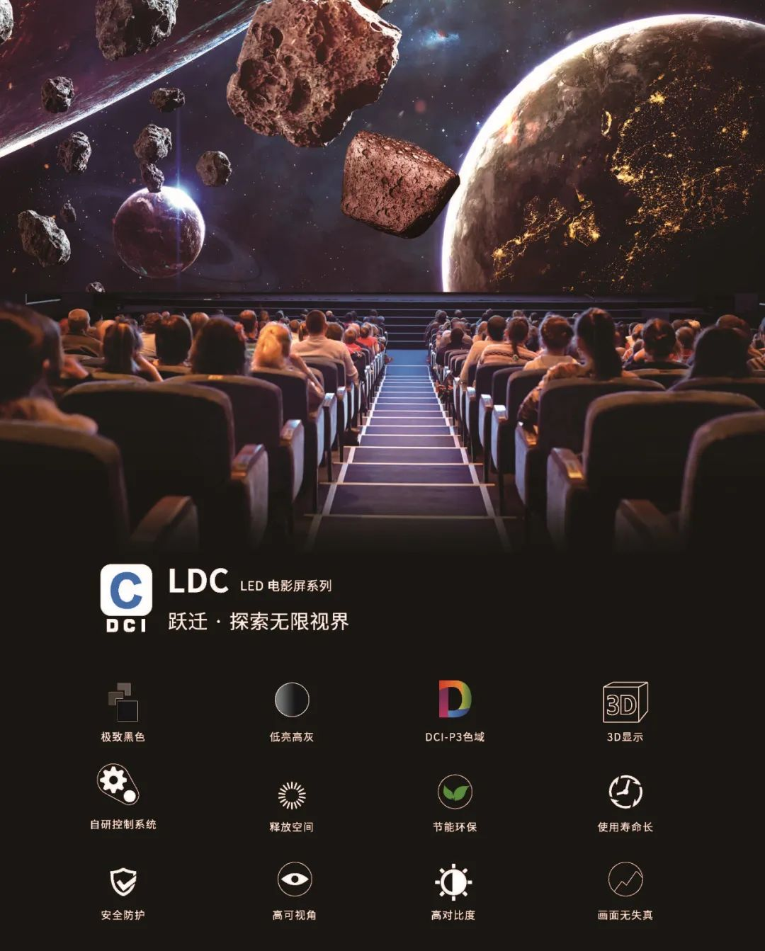 “自研+合作”全面开花,今年会jinnianhui金字招牌成业内LED电影屏通过DCI认证最多企业